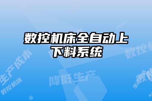 數(shù)控機床全自動上下料系統(tǒng)