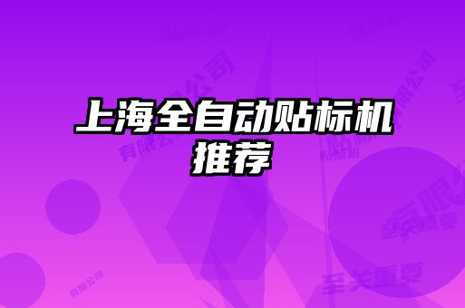上海全自動貼標(biāo)機(jī)推薦