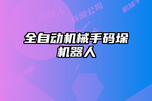 全自動機械手碼垛機器人